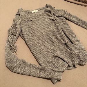 Distressed sweater